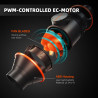 Set de ventilator și filtru Spider Farmer 4 cu controler programabil.