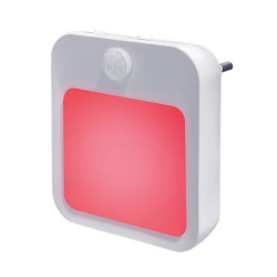 Lumină de noapte pentru priză fără componentă albastră cu senzor de mișcare Bentech GYD01R - lumină roșie