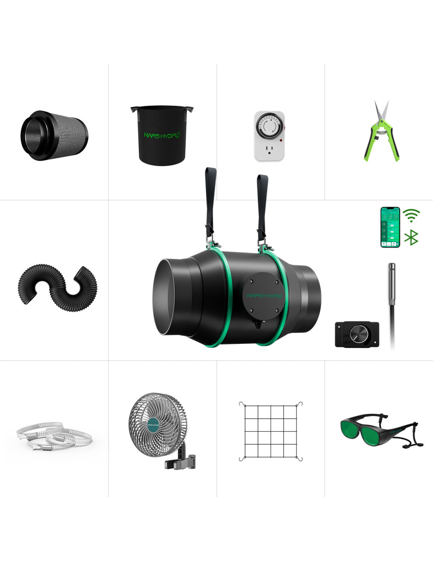 Kit complet de filtrare și ventilator iFresh Mars Hydro de 6"