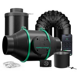 Mars Hydro iFresh 4 ventilator și filtru de carbon – set cu control al vitezei