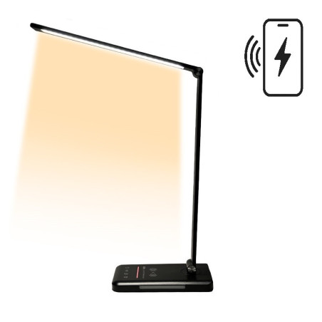 Lampă de birou LED fără componentă albastră LuDream Focus Charge+ Negru