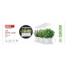 Lampă reglabilă cu LED EMOS pentru cultivarea plantelor aromatice, 7 W, cu temporizator, albă