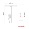 Lampă reglabilă cu LED EMOS GROW pentru cultivarea plantelor, 8 W, cu temporizator, albă