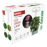 Lampă reglabilă cu LED EMOS GROW pentru cultivarea plantelor, 8 W, cu temporizator, albă